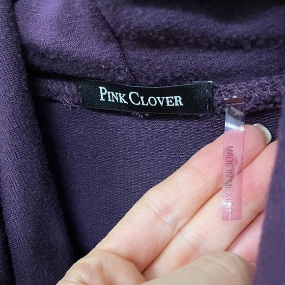 Pink Clover Women's XS Petite Adjustable Cowl Neck Sweater/Top with Pockets - Picture 3 of 6